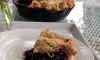 Maine blueberry pie with honest to God a crust from out of this world.