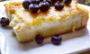 Wild Maine blueberry custard-filled cornbread.